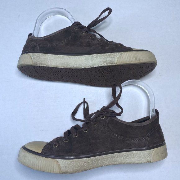 Ugg Australia Womens Size 6.5 Brown Suede Evera Sneakers Sheepskin Lining Casual - Picture 7 of 11